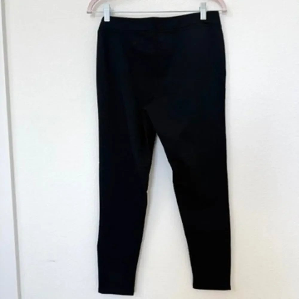 Lauren Ralph Lauren Moto Leggings Black Zip Ankle‎ Cotton Stretch Women S